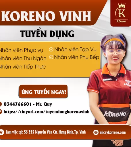 KORENO VINH TUYỂN DỤNG